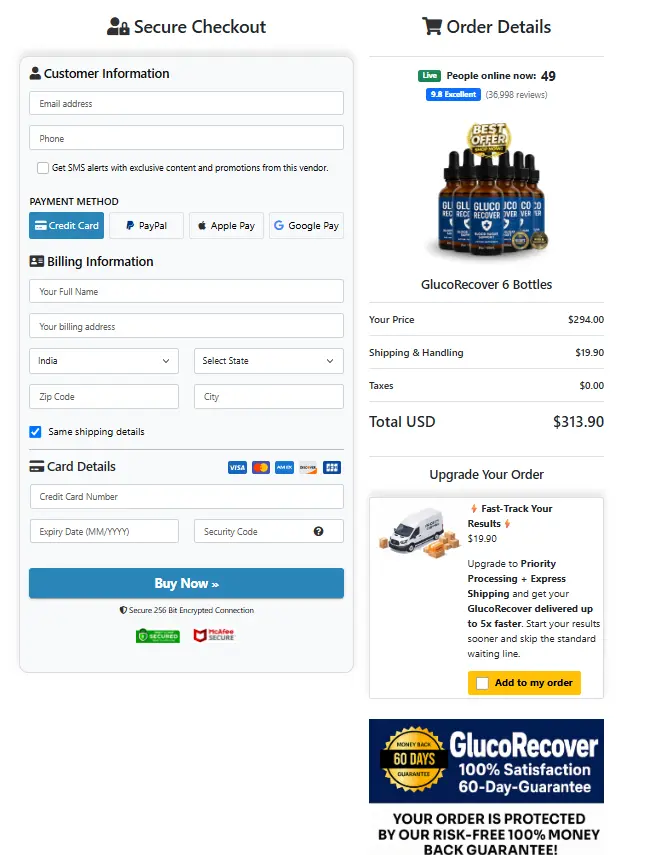  GlucoRecover- Secure Page